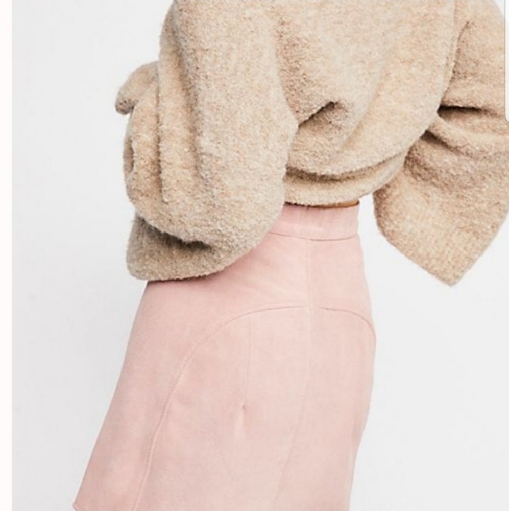 Free People Understated Suede Mini Skirt - Picture 3 of 5